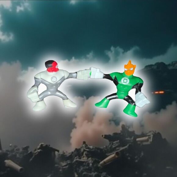 Imaginext White Lantern Sinestro vs. Green Lantern Action League Figure Set A3 - Picture 1 of 7